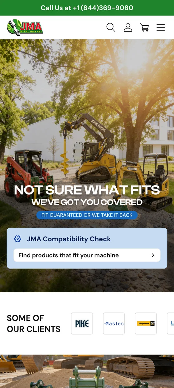 Mobile home page, screen 1
