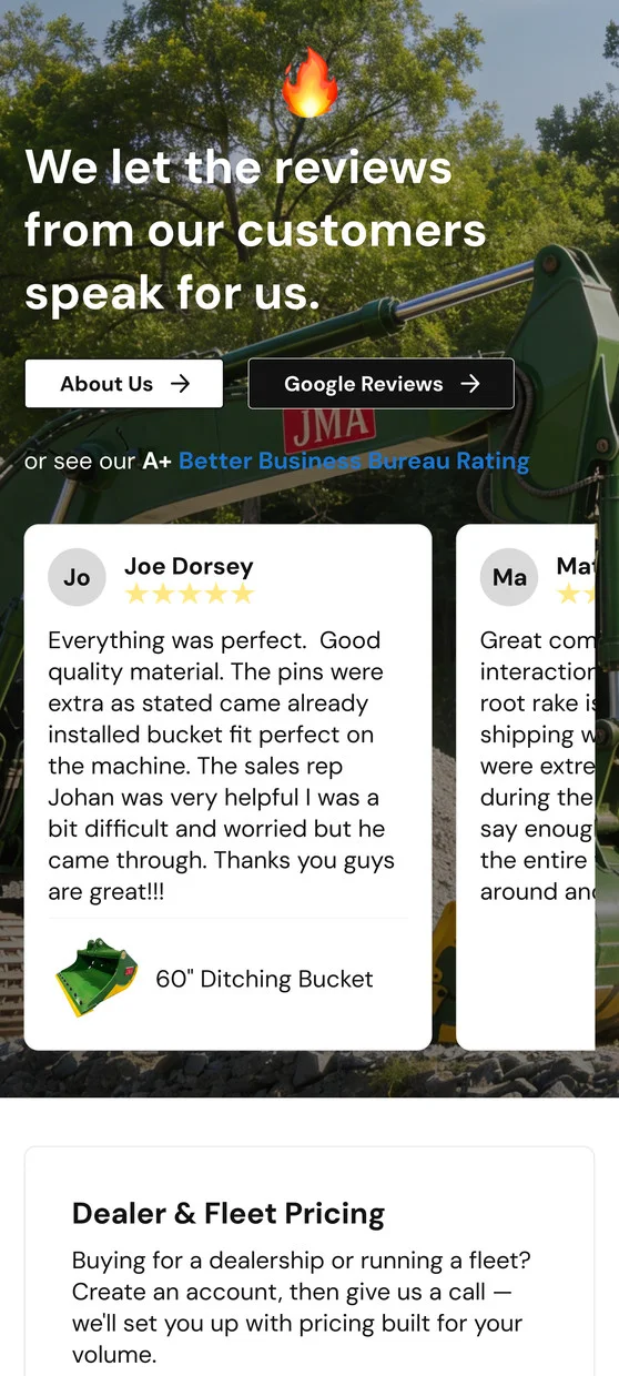 Mobile home page, screen 3